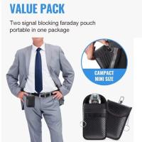Bolsa Faraday Para Llave De Coche Protector De Caja De RFID Bloqueador De Señal Anti-Robo De Doble Capa De Fibra De Carbono - details 6