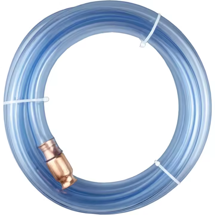 Bomba de sifón manual para gasolina, gasóleo, combustible, diésel, líquido y agua. Válvula de 1/2". Manguera de seguridad de alta calidad con conector de latón. 240 cm. - 1