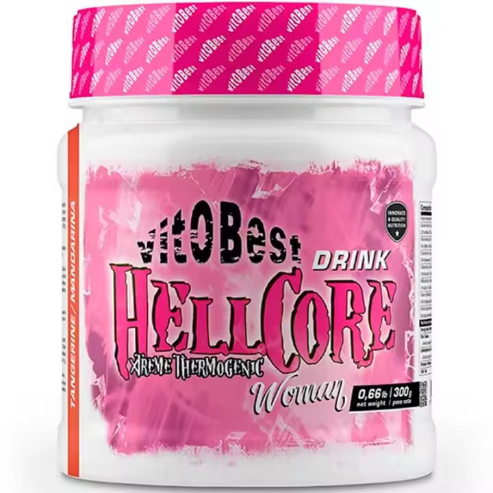 Vitobest Hellcore Drink Woman 300 Gr - Especial Mujer Termogénicos - Hellcore Drink Xtreme Thermogenic Woman Sabor Mandarina - 1