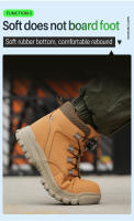 Botas De Seguridad Impermeables Para Hombre Indestructibles Con Punta De Acero Antideslizantes Antipinchazos Para Motociclistas Biker Botas Para Hombre - details 16