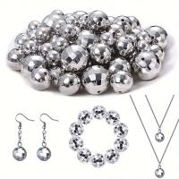 Cuentas Reflectantes Para Fiesta Disco 6-16mm CCB Silvery Mirrorball Espaciador De 10-200pcs Para Fabricación De Joyas DIY Pulseras Collares - details 1