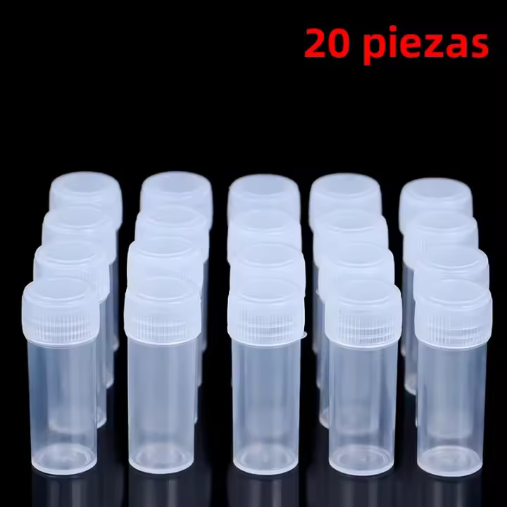 Botella De Prueba De Plástico 5ml Miniatura Botellas Pequeñas Para Almacenamiento De Artículos Variados Contenedores De Vial - 1