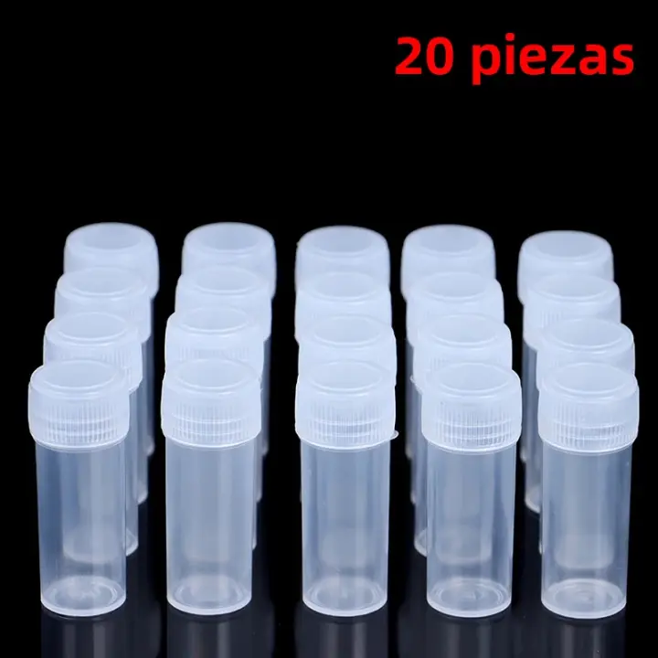 Botella De Prueba De Plástico 5ml Miniatura Botellas Pequeñas Para Almacenamiento De Artículos Variados Contenedores De Vial - 1