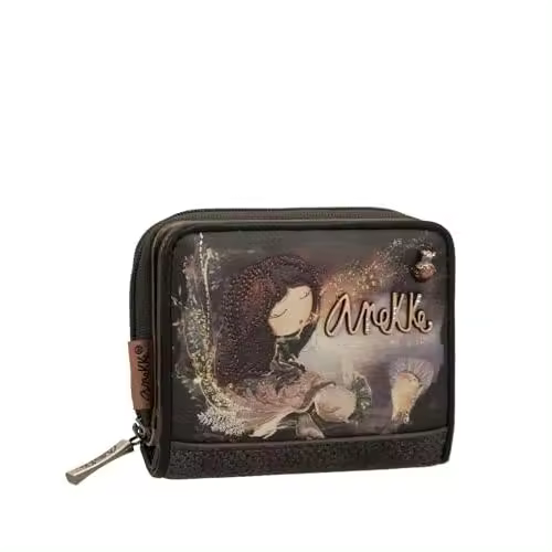 Anekke Monedero Pequeño RFID Dreamverse - Multi-Compartimento - Medidas: 10/9/2 Cm - Accesorios Y Complementos Mujer - 1