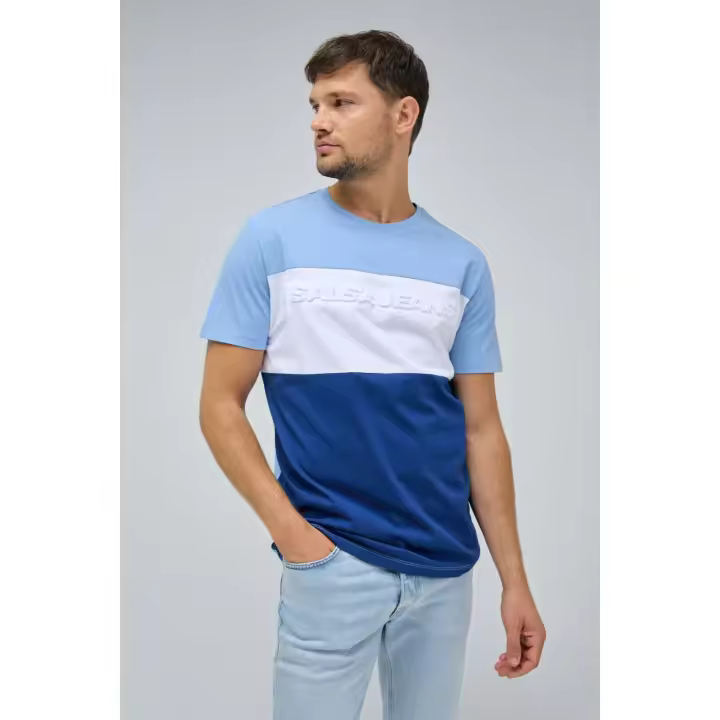 Salsa Camiseta Tricolor Azul para Hombre - 1
