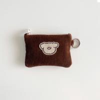 Bolso De Monedas De Corduroy Multifuncional Mini Maquillaje Viaje Estilo Waffle Cierre De Cremallera Bolsa Unisex Adulto - details 3