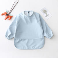 Bib De Comida Para Bebé De Color Sólido Impermeable Y Anti-Suciedad Ropa Suave De PU Para Niños Y Niñas De 7-24 Meses - details 1