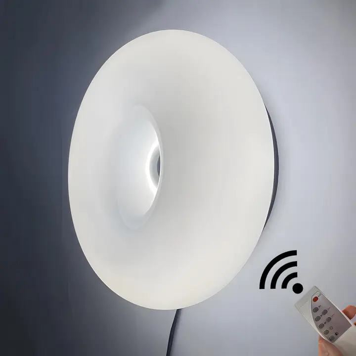 -Lámpara de dona naranja moderna, apliques de pared enchufables o lámpara de mesa enchufable, regulable en 3 colores, lámpara estética, lámpara naranja de atmósfera creativa para dormitorio, entrada o decoración cálida - 1