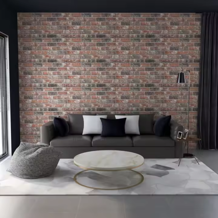 vidaXL Panel de pared 3D diseño ladrillo 10 uds EPS marrón oscuro gris - 1