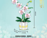 Bloques De Construcción Creativos Y Románticos Con Flor De Orquídea Set De Modelos De Flecos Regalo Para Adultos Y Niñas Decoración Del Hogar - details 5
