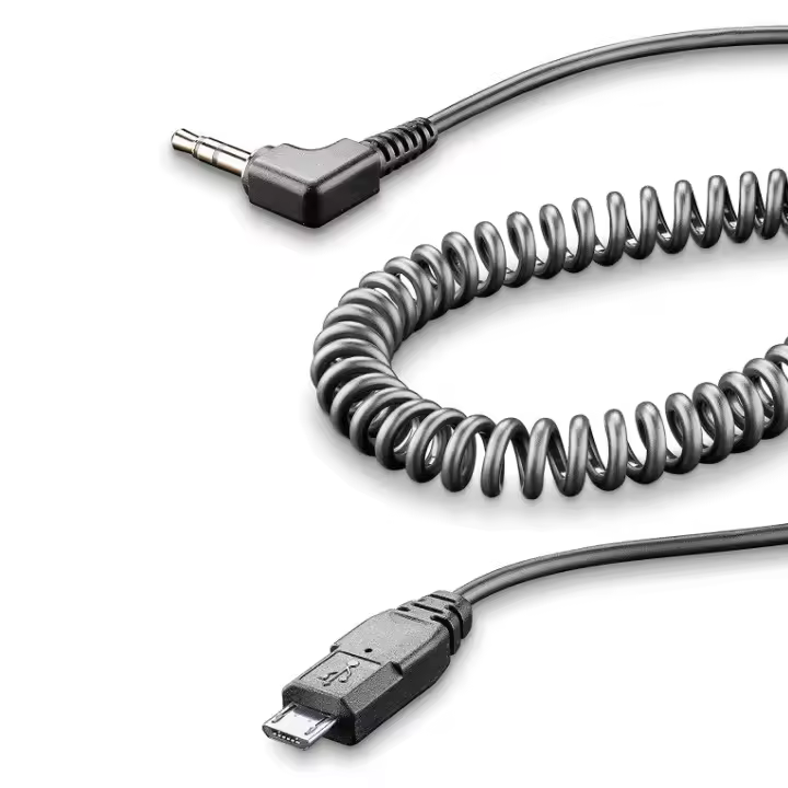 Casco Moto Cable Entrada Aux De Micro Usb A Jack 3,5 Mm Negro Unica Negro Unica - 1
