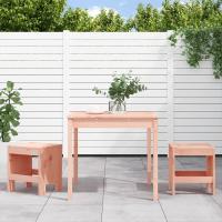 vidaXL Mesa y sillas de jardín 3 piezas madera maciza de en color Pino gris/Pino negro/Pino blanco y más | cómodas modernas ergonómicas para comedor cocina salón hogar - details 4