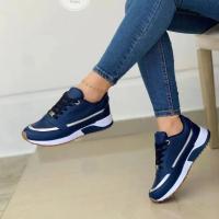 Zapatillas De Mujer En Venta Moda Tobilleras Plataforma Planas Cordones Casual Colores Mixtos Zapatos De Correr Al Aire Libre Para Mujer Talla Verdadera - details 4