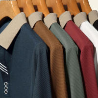 Camisa Polo Para Hombre De Color Sólido Casual Manga Larga Transpirable Cómoda Versátil Top Moda Negocios - details 19