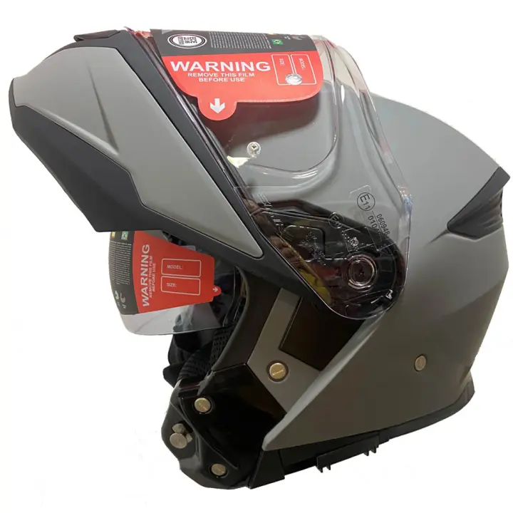 Casco de Moto Modular SMK Gullwing Solid Gris Mate - 1