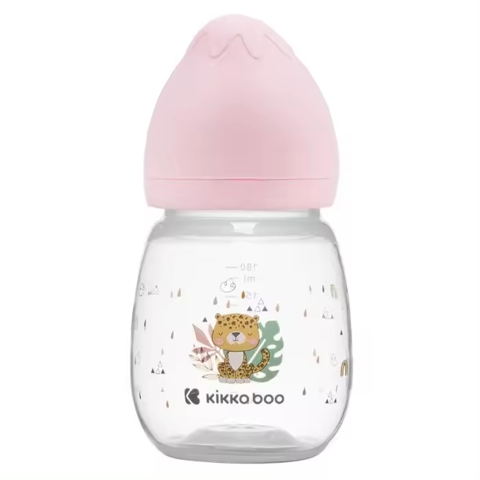 Biberão anti-cólicas 180ml Kikka Boo Savanna Rosa - 1