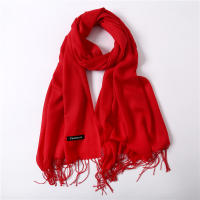 Bufanda De Moda Para Mujer En Color Sólido Invierno Hijab Trenzas Largas Chal De Mujer Pashmina De Lana Acrílico Envoltura Echarpe - details 2