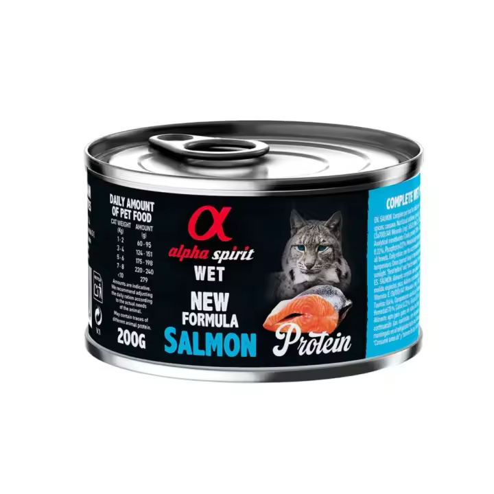 Alpha Spirit Húmedo Lata 200 Gr Protein Para Gatos Salmón - 1