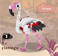 Bloques De Construcción De Animales De La Ciudad Figuras De Pájaros Corocoros Cisnes Murciélagos Pinguino Flamingo Juguetes Educativos Cognitivos Para Niños - details 2