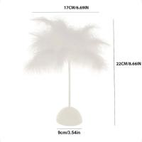 Lámpara De Mesa LED Con Diseño De Plumas Para Niños - Portátil Y Ideal Para Decoración De Dormitorio Tamaño 1PC Fuente De Alimentación Batería - details 5