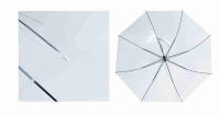 J.S ONDO paraguas largo transparente 8 varillas,ANTIVIENTO, en forma de campana con su apuerta automatica,COLOR BLANCO con forma de cúpula - details 4
