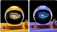 Lámpara De Cristal 3D Luz Galáctica Nocturna Esfera De Cristal Iluminación Nocturna Para El Hogar Decoración Regalo De Navidad - details 18