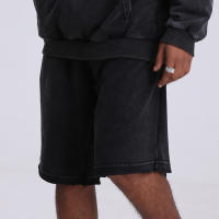 Shorts De Algodón Vintage Lavados Con Impresión Cruzada Para Hombres Verano Shorts Transpirables Con Bolsillos Para Gimnasio Y Running - details 6