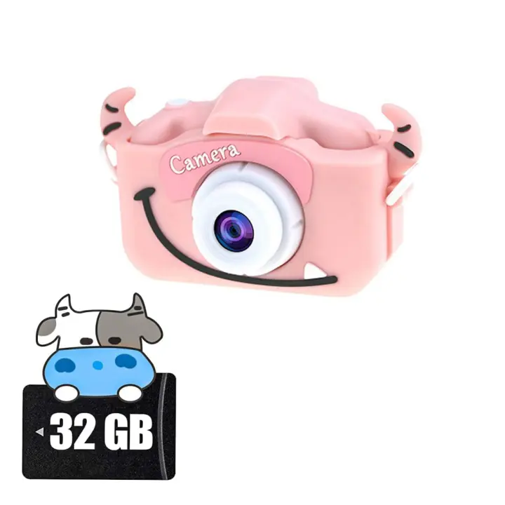 Cámara Infantil, Cámara digital Infantil, Cámara digital y vídeo, with 32GB TF y Funda de silicona anticaída, Cámara dual de Alta definición, el mejor regalo para Niños - 1