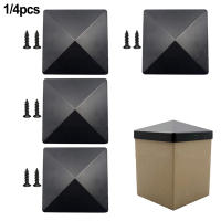 Copa De Poste De Valla Negra ABS 4x4 Pulgadas Para Proteger Vallas De Madera Al Aire Libre Jardín Adornos Accesorios De Jardín - details 1