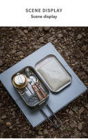 Caja De Almuerzo Pequeña Para Camping CAMPINGMOON Con Red De Funda Y Almohadilla De Al Vapor Acero Inoxidable Para Picnics Al Aire Libre - details 8