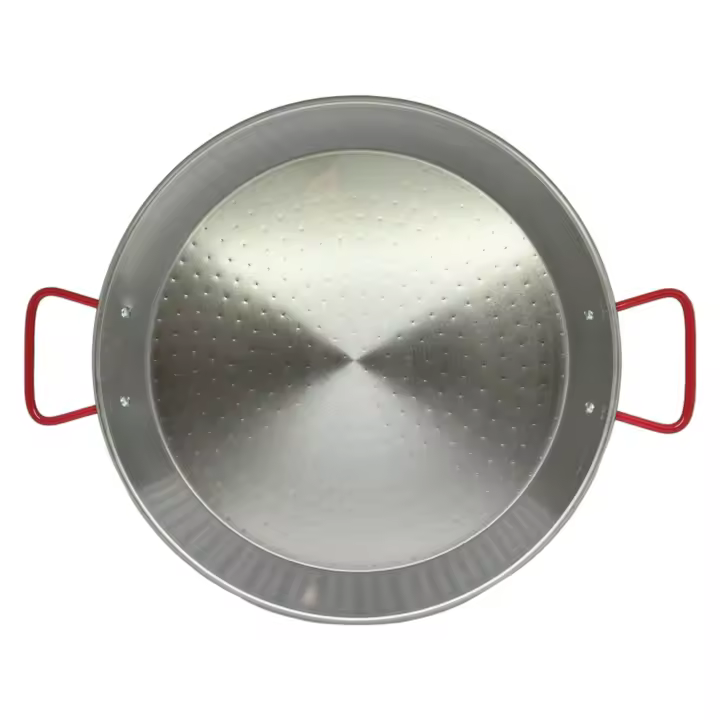 La Ideal paellera grande Valenciana de acero pulido,  sartén para cocinar paella; medidas diferentes, tamaños grandes - 1