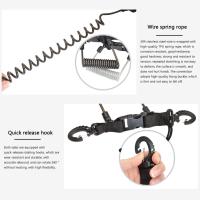 Cuerda Antipérdida De Cámara Para Natación TPU Correa Deportiva Duradera Con Resorte Espiral Y Gancho Giratorio Accesorios Portátiles Para Deportes Submarinos - details 6