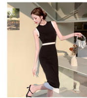 Vestido De Encaje REALEFT Para Mujer Estampado De Verano Sin Mangas Cuello En O Vestido De Tubo Ajustado Rodado De Rodilla Estilo Vintage - details 9