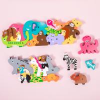 Rompecabezas De Madera 3D Para Niños Juguete Educativo Montessori Tema Animal Puzzle De Cartón Para El Aprendizaje Temprano De Los Niños - details 4