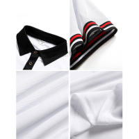 Camisa POLO para hombre, camiseta de solapa con colores a juego, de moda, de talla grande para hombre - details 11
