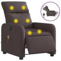 vidaXL Sillón reclinable de masaje eléctrico tela Gris claro, Gris oscuro, Negro Sillon Dormitorio Sillon Comodos Silla Relax Sillón Sofá - details 3