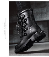 Botas De Ciclismo Para Hombres De Cuatro Estaciones Botas De Motocicleta Al Aire Libre De Talla Grande Altas En Cuero Casual Antideslizantes Estilo Británico - details 9