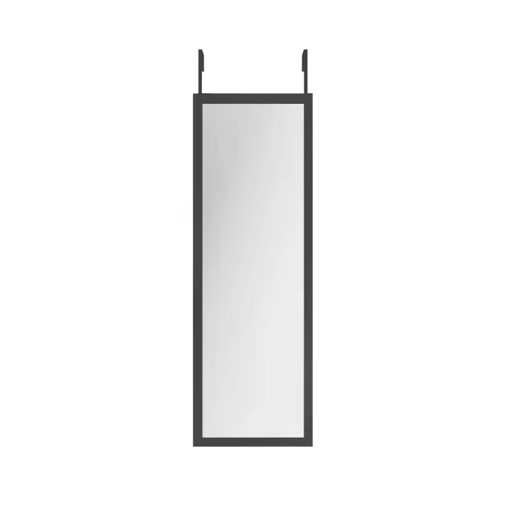 Acomoda Textil – Espejo Colgante de Puerta con Gancho para Habitación, Vestidor y Dormitorio. Espejo Cuerpo Entero Rectangular 109x35 cm Sin Agujeros Decorativo y Moderno. (Blanco) - 1