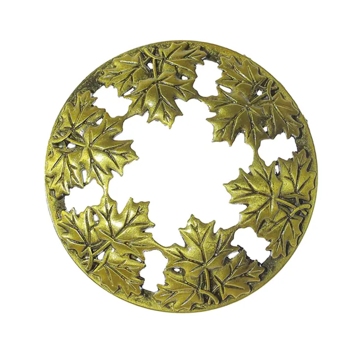 Tapa De Vela MagiDeal Con Patrón De Hoja De Arce Aleación De Metal Decoración Del Hogar Cubierta De Jarra Para Velas Profesionales - 1