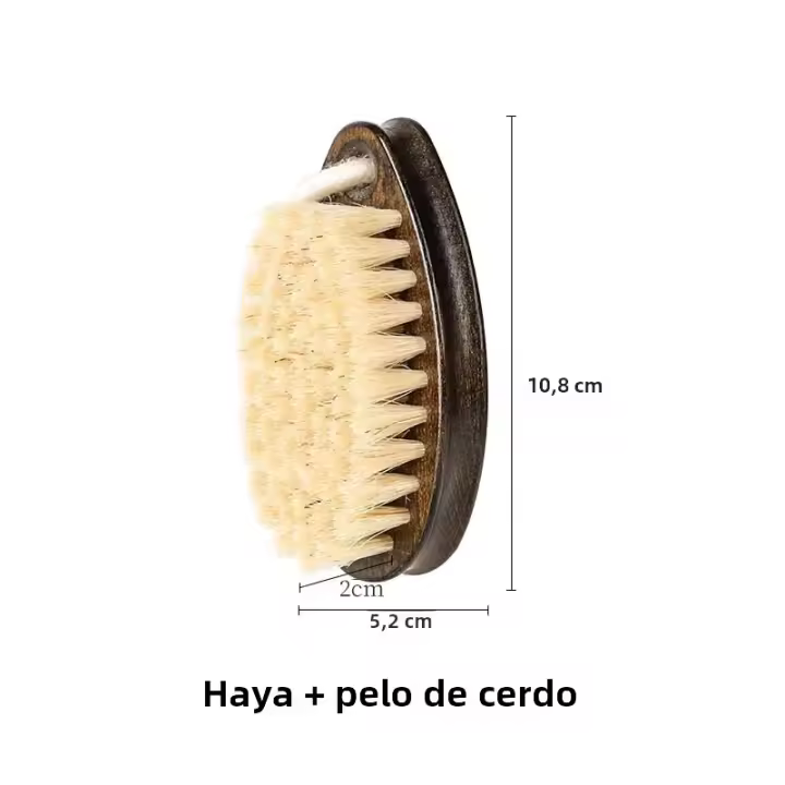 Cepillo De Cuerpo Seco Para El Belleza De Cuidado Personal Exfoliante Con Mango De Madera Y Pelo De Cerdas Suaves Para El Uso Doméstico - 1