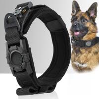Correa Táctica Para Perros Con Portador Ajustable De Nylon Para AirTag Cierre Metálico Antipánico Accesorios Para Perros Seguros Y Duraderos - details 10