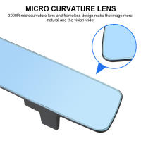 Espejo De Interior Para Coche 2.5D HD Antigolpes Amplio Ángulo Azul Sin Marco Lente De Curvatura Micro 3000R Para Todas Las Marcas - details 7