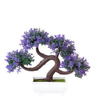 Planta Artificial De Bonsái En Maceta Pequeña Para Jardín Decoración De Hogar Y Mesa Material De Plástico Ornamento De Flor Sin Mantenimiento - details 6