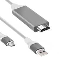 Ociodual Cable Adaptador 4K de USB Tipo C a HDTV con Alimentacion Blanco para Ordenadores Portatiles Laptops TV HDTV Smartphones con modo DP ALT S22 S21 S20 S10 S9 S8 P40 P30 P20 Conversor Toma de Carga - details 5