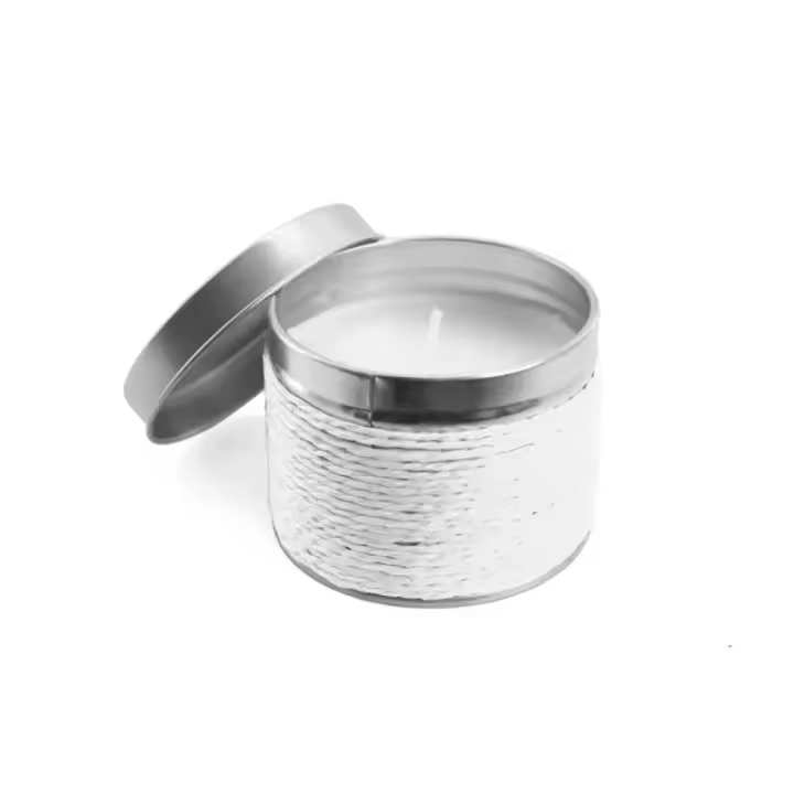 Vela AROMÁTICA en caja Metalica SHIVA Blanco - 1