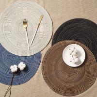 Juego De 6 Tapetes Redondos Tejidos a Mano Para Mesa De Comedor Navidad Y Bodas 34cm Resistente Al Calor Ecológicos De Poliéster Y Algodón - details 11