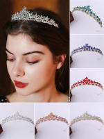 Diadema De Boda Con Diamantes Y Lágrimas De Cristal Accesorio Para Cabello Elegante Corona De Hojas Para Fiestas Y Aniversarios - details 0