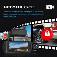 Cámara De Coche FHD 1080P Con Doble Lente Frontal E Interior Grabación En Bucle Pantalla IPS De 3.16 Pulgadas Visión Nocturna IR DVR Para Automóviles - details 12