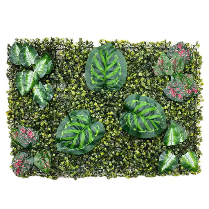 Setos Artificiales  Realistas Floral Privacidad Verde  Panel de Decoración de Pared 5 MODELOS  Césped Simulado para Exteriores  Almohadilla Valla Falsa  Panel Celosía Decoración Pared Medidas 40x60cm - 1