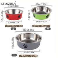 Tazón De Acero Inoxidable Antideslizante Para Perros Grandes Medianos Y Pequeños Tazón De Agua Y Alimentos Para Mascotas - details 5